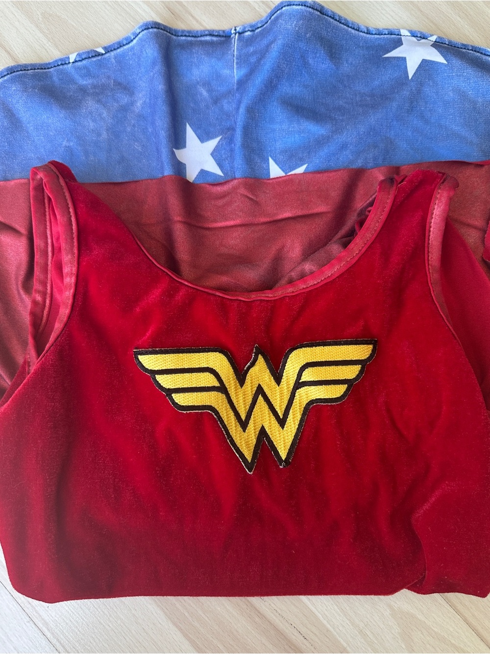 Rubie’s Wonder Woman Costume Girls Medium Red Blue Cape